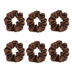 Silk Hair Scrunchies Set (6 pieces)