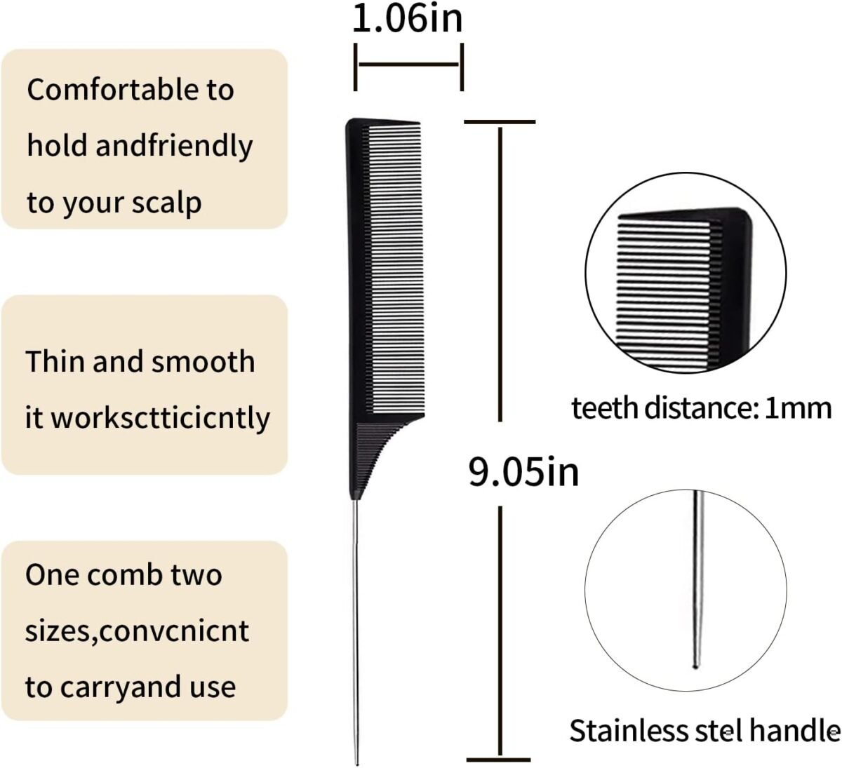 Professional Tail Comb Set (3 pieces) - Image 5