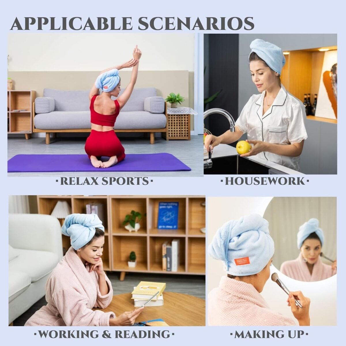 Microfiber Hair Towel Wrap - Image 2