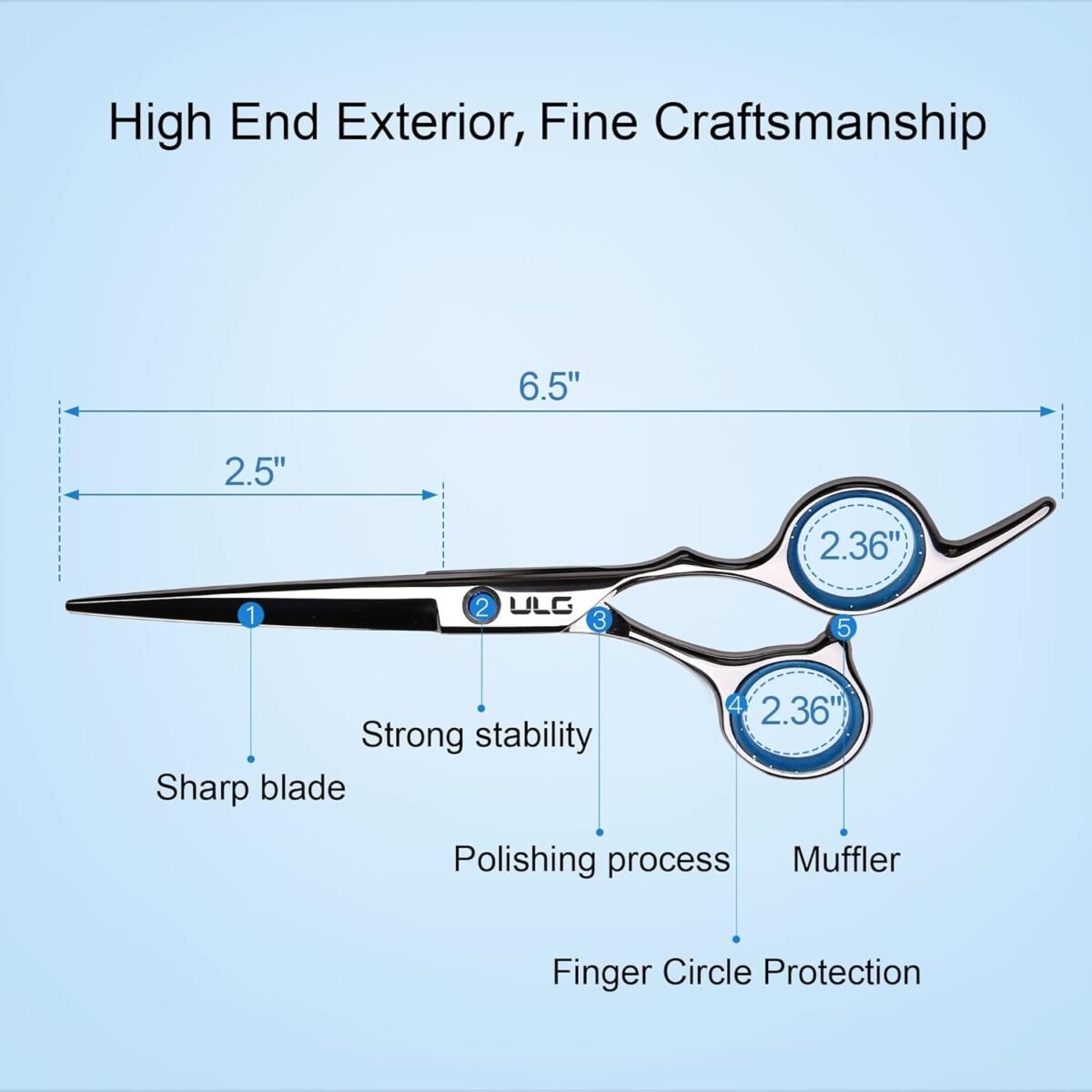 Professional Hair Cutting Scissors (6.5 inch) - Image 6